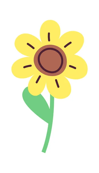Sunflower Stem Vector Illustration — Stockový vektor