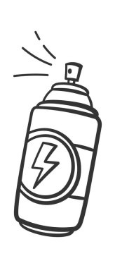 Graffiti Sprey Boya Vektörü İllüstrasyonu