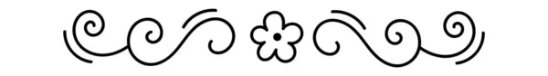 Květiny Okraj Ornament Vektorové Ilustrace — Stockový vektor