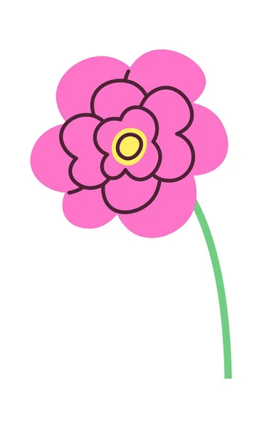 Λουλούδι Στο Stem Διανυσματική Απεικόνιση — Διανυσματικό Αρχείο