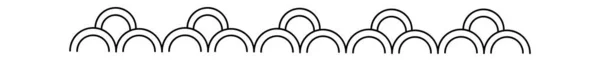 Illustration Vectorielle Doublée Bordure Arc — Image vectorielle