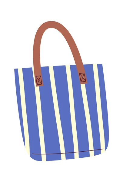 Listrado Mulheres Bag Vector Ilustração — Vetor de Stock