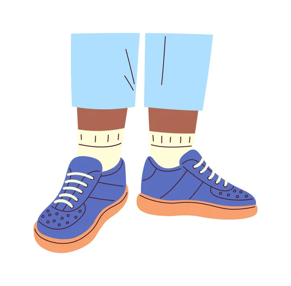 Füße Turnschuhen Vektor Illustration — Stockvektor