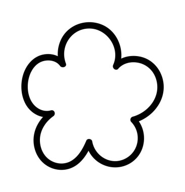 Çiçek Katmanlı Simge Vektörü İllüstrasyonu