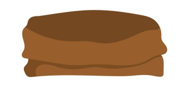 Boş Çuval Bezi Torbası Vektörü İllüstrasyonu