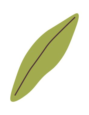 Çiçek Yaprak Simgesi Vektör İllüstrasyonu