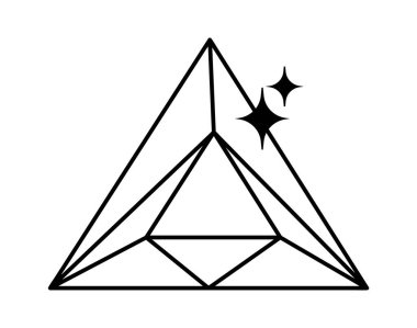 Üçgen Elmas Mücevher Vektörü Çizimi