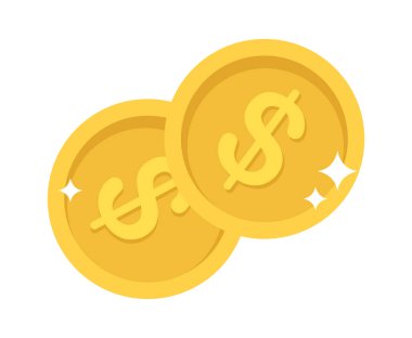 Altın Para Cent Vektör İllüstrasyonu