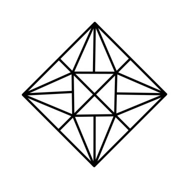 Kare Elmas Çizgili Vektör İllüstrasyonu