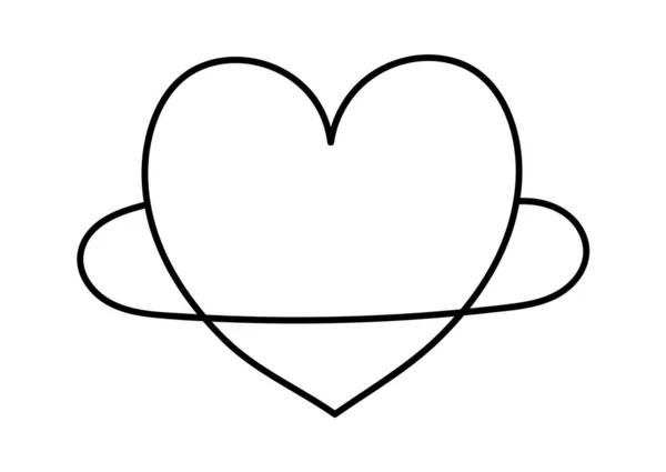 Icono Forrado Corazón Vector Ilustración — Vector de stock