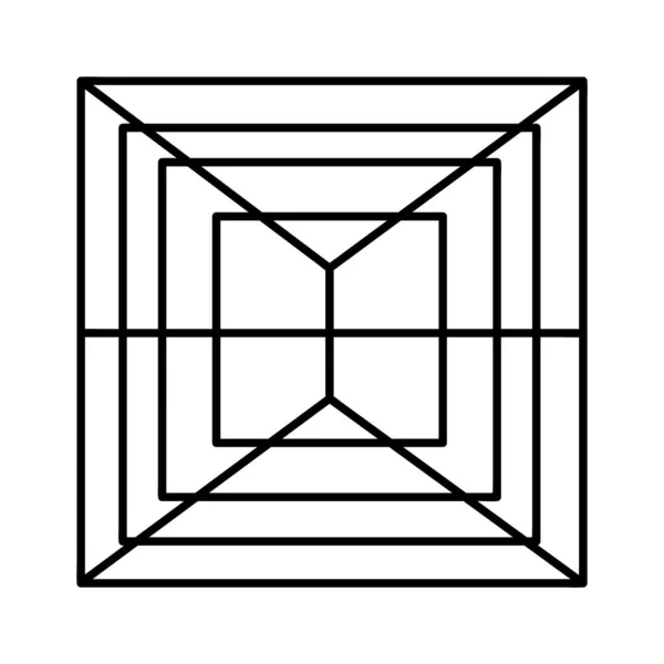 正方形のダイヤモンド線ベクトルイラスト — ストックベクタ
