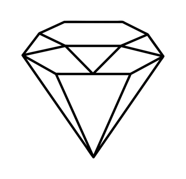 Vektorová Ilustrace Diamantovým Drahokamem — Stockový vektor