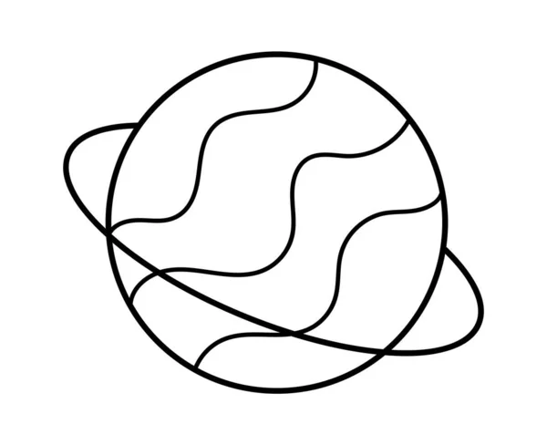 Vektorová Ilustrace Lined Disk Planet — Stockový vektor