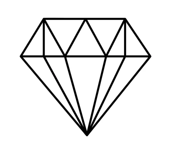Vektorová Ilustrace Diamantovým Drahokamem — Stockový vektor