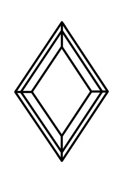 Rhombus Diamond Gem Vektor Illustration — Stock vektor