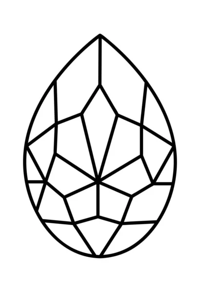 Forma Gota Diamond Vector Ilustración — Archivo Imágenes Vectoriales