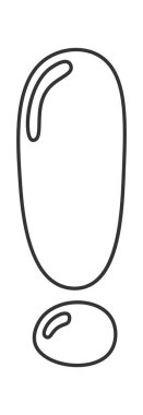 Çizgi Roman Ünlem Mark Vektör İllüstrasyonu