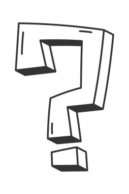 Çizgi Roman Sorusu Mark Vektör İllüstrasyonu