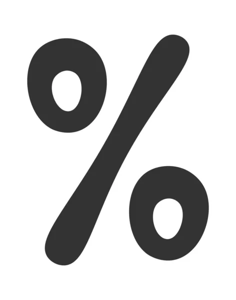 Cartoon Percent Sign Vector Illustration — Stockvektor