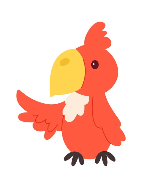 Vektorová Ilustrace Papouška Zvířete — Stockový vektor