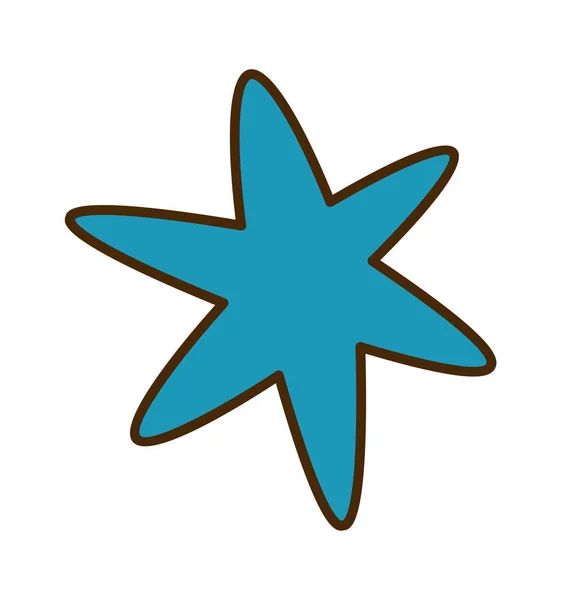 Doodle Star Icono Vector Ilustración — Vector de stock