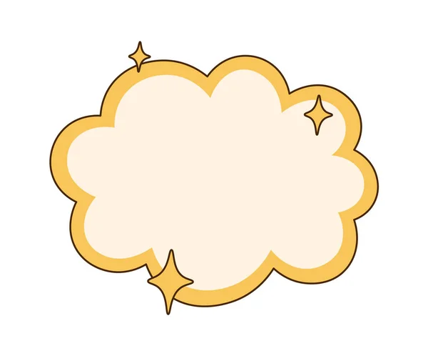 Σύννεφο Sticker Εικονογράφηση Διάνυσμα — Διανυσματικό Αρχείο
