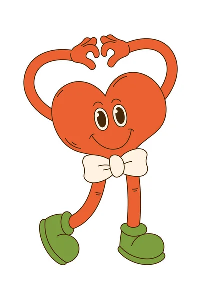 stock vector Lovely Heart Character Vector Illustration