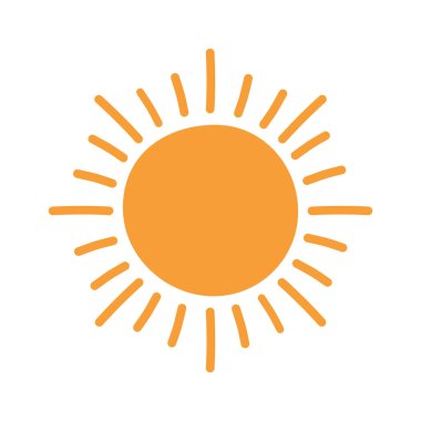 Güneş Simgesi Vektör Resmini Temizle