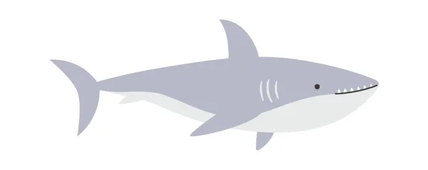 Vektorová Ilustrace Plavání Žraloka — Stockový vektor