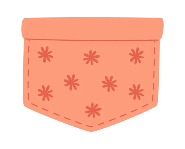Clothing Pocket Stars Vector Illustration — Stock Vector
