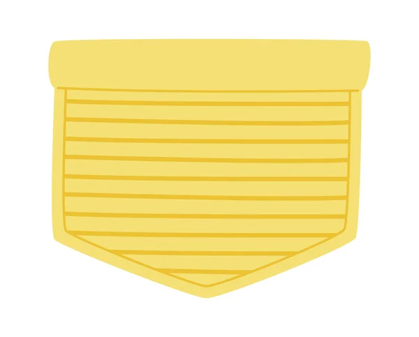Clothing Pocket Stripes Vector Illustration — Stock Vector