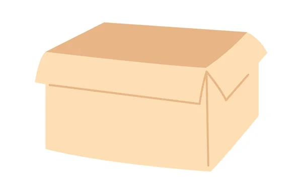 Ilustración Vectorial Caja Papel Vacía — Vector de stock