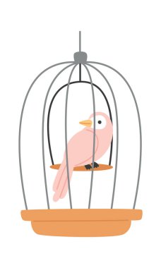 Kafes Vektörü Resimlerindeki Kuş