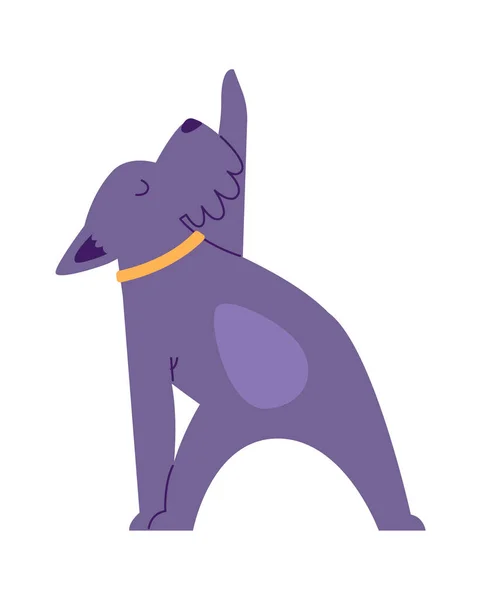 Σκύλος Κάνει Γιόγκα Διανυσματική Απεικόνιση — Διανυσματικό Αρχείο