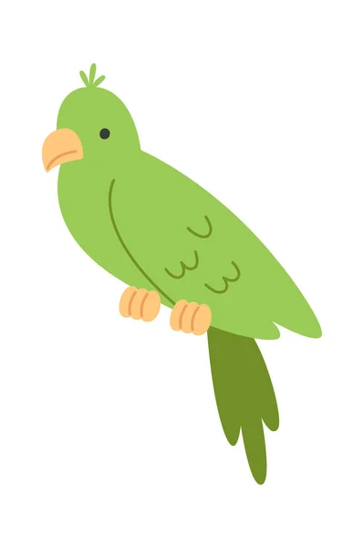 Papagaio Pássaro Sentado Vector Ilustração —  Vetores de Stock