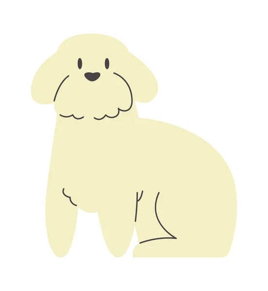 座り犬ペットベクトルイラスト — ストックベクタ