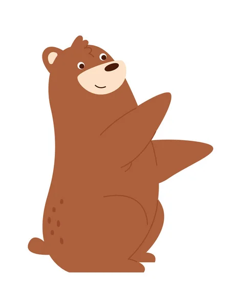Dança Urso Animal Vector Ilustração —  Vetores de Stock