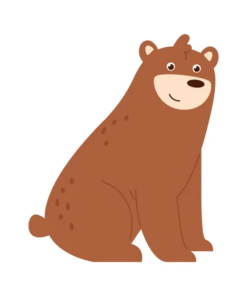 Καθιστή Αρκούδα Ζώων Διανυσματική Απεικόνιση — Διανυσματικό Αρχείο