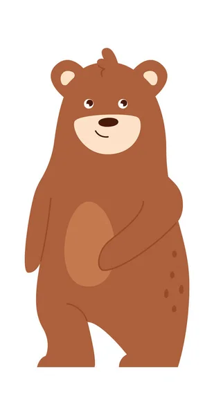 Roztomilý Medvěd Zvířecí Vektor Ilustrace — Stockový vektor