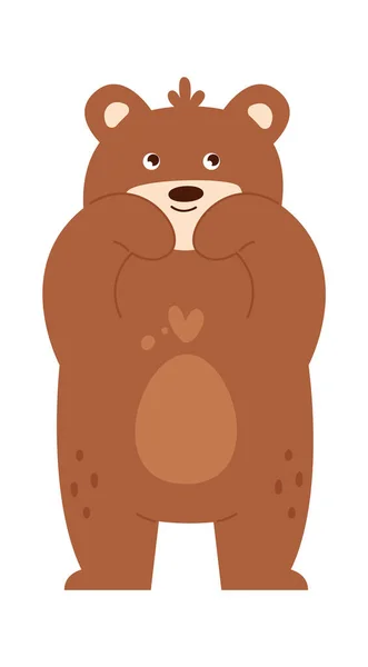 Urso Bonito Ilustração Vetor Animal — Vetor de Stock