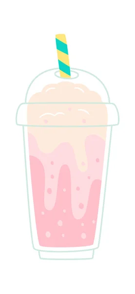 Milkshake Cocktail Dessert Vector Illustrazione — Vettoriale Stock