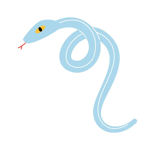 Illustration Vectorielle Reptiles Serpents Exotiques — Image vectorielle