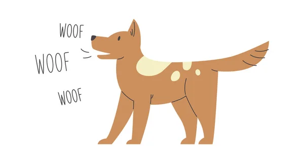 Hondenblaffende Vector Illustratie — Stockvector