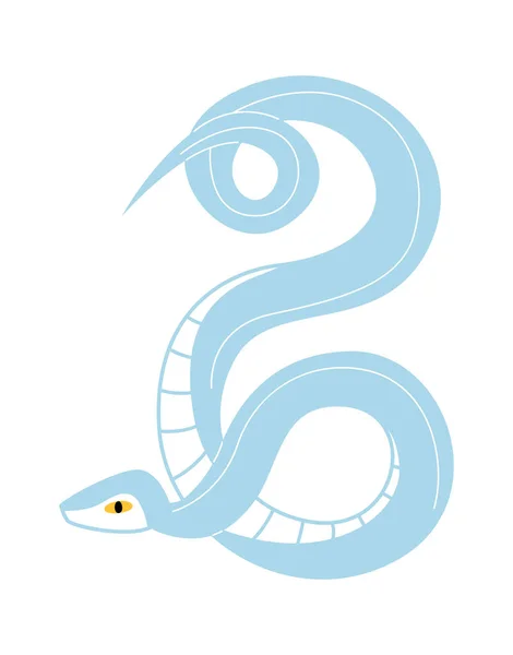 Exotische Schlangenreptilien Vektor Illustration — Stockvektor