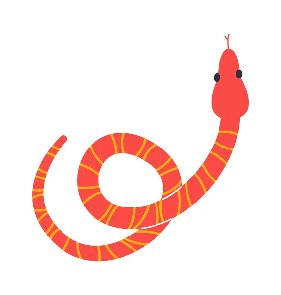 Illustration Vectorielle Reptile Serpent Rayé — Image vectorielle