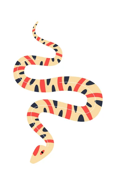Striped Snake Reptile Vector Illustration — Stock Vector