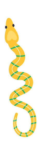 Illustrazione Vettoriale Del Serpente Strisce — Vettoriale Stock