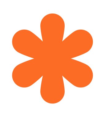 Çiçek Şekli Element Vektör İllüstrasyonu