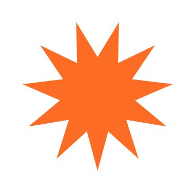 Yıldız Geometrik Element Vektörü İllüstrasyonu