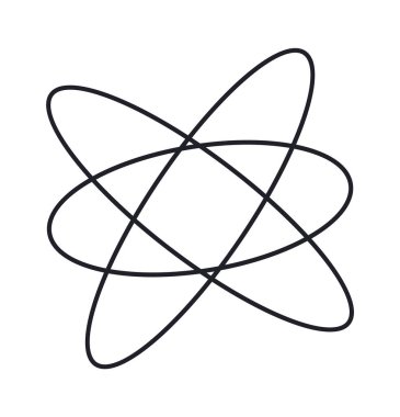 Soyut Çizgili Element Vektörü İllüstrasyonu